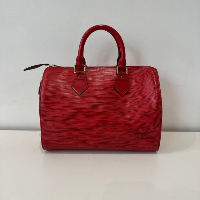 Sac Louis Vuitton Speedy 25 Épi Rouge