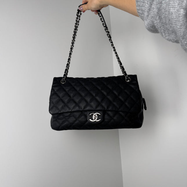Sac Chanel single flap souple noir
