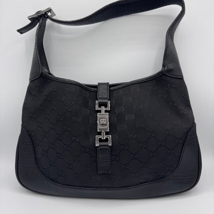 Sac Gucci Jackie toile et cuir noir