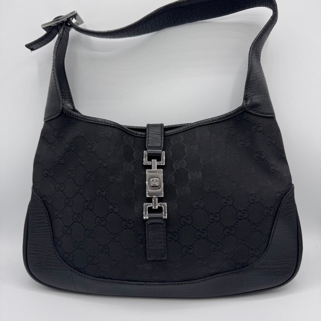 Sac Gucci Jackie toile et cuir noir
