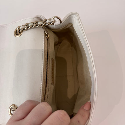 Sac Chanel caméra blanc cassé