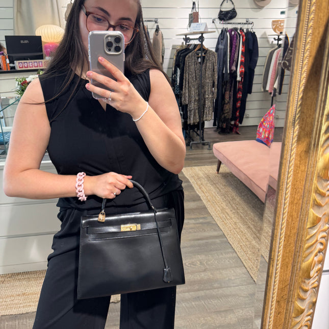 Kelly 32 Hermès Box Noir