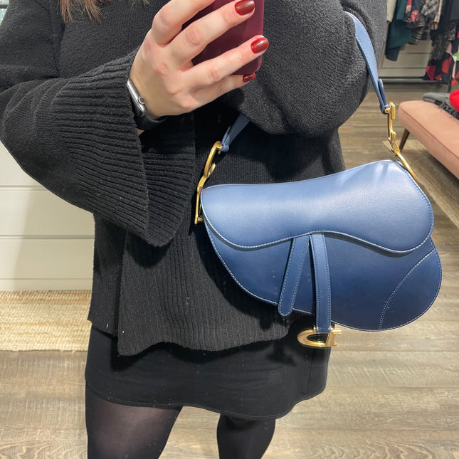 Saddle Dior Moyen Bleu
