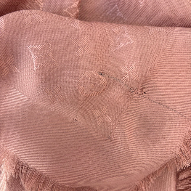 Châle Louis Vuitton rose 140cm
