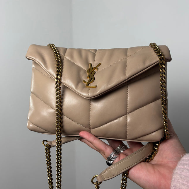 Sac Saint Laurent Loulou Puffer Toy Beige