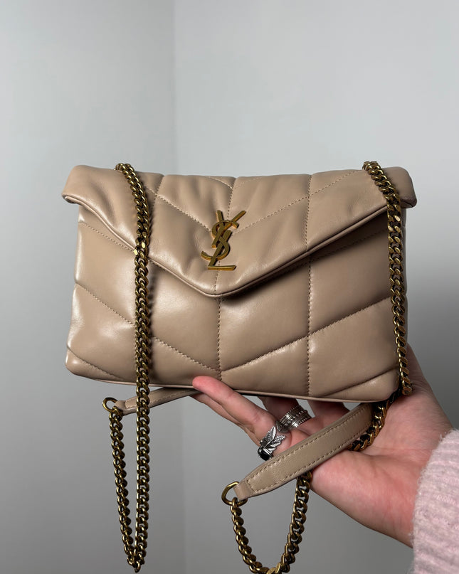 Sac Saint Laurent Loulou Puffer Toy Beige