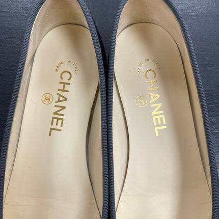 Ballerines Chanel bleues Metalisees T39