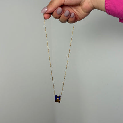 Collier Hermès Cage d’H Bleu