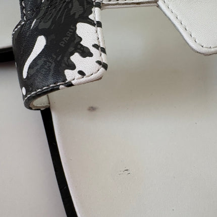 Sandales Hermès Oran Noir et Blanc T40