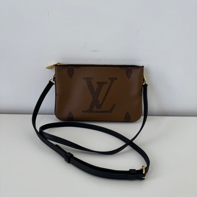 Sac pochette double zip Louis Vuitton reverse