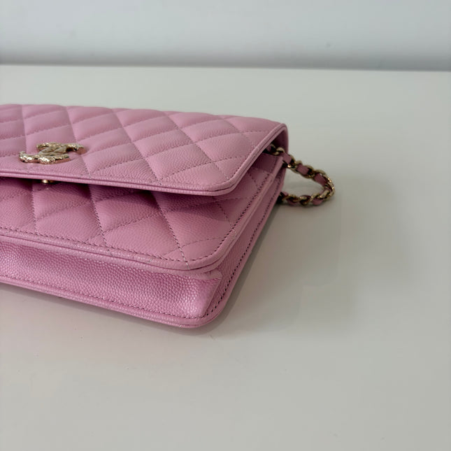 Sac Chanel Wallet on chain Rose bonbon