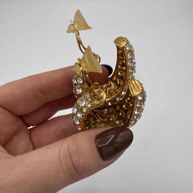 Boucles d’oreilles Dior Strass Clip