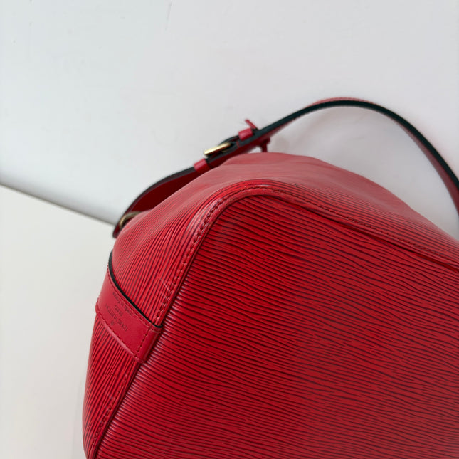 Sac Louis Vuitton Noé PM Cuir Épi Rouge