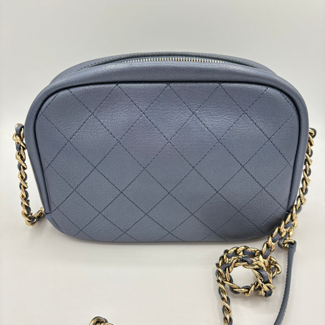 Sac Chanel Caméra bleu irisé