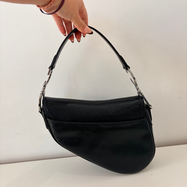 Sac Dior Saddle moyen noir