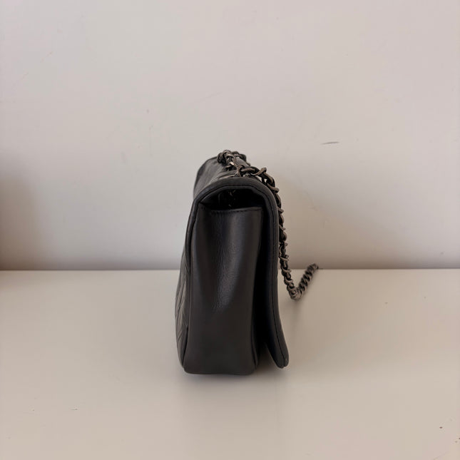 Sac Chanel single flap gris