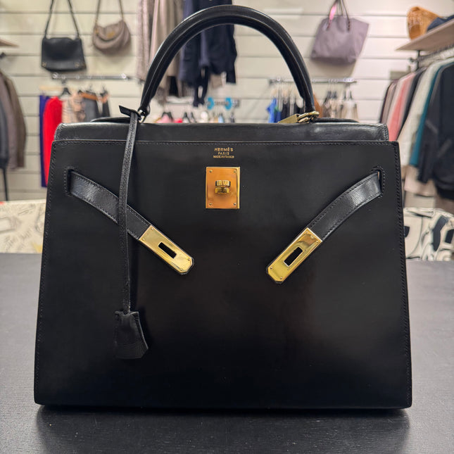 Kelly 32 Hermès Box Noir