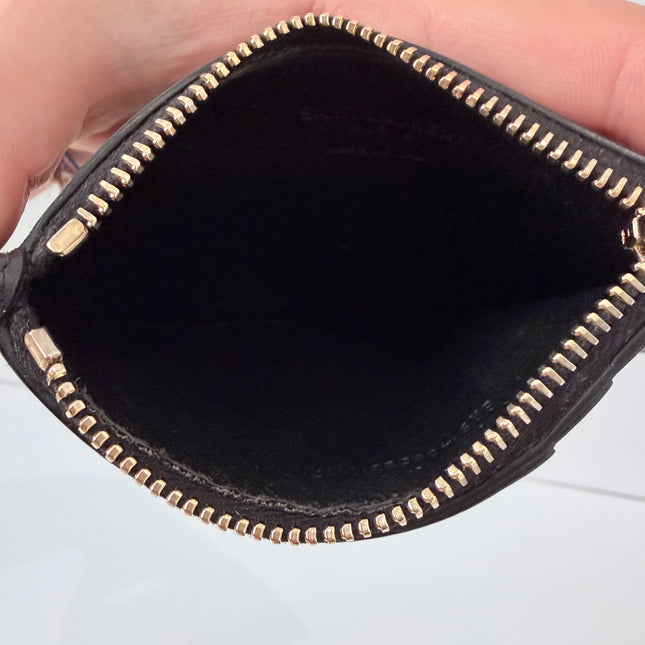 Porte-cartes plat Saint Laurent Noir
