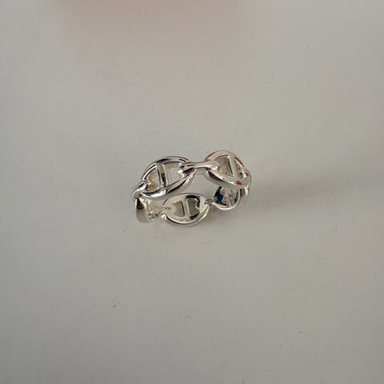 Bague Hermès chaîne d’ancre T53