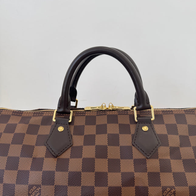 Sac Louis Vuitton Speedy 35 bandoulière damier ébène