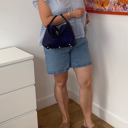 Sac Hermès Lindy 26 marine