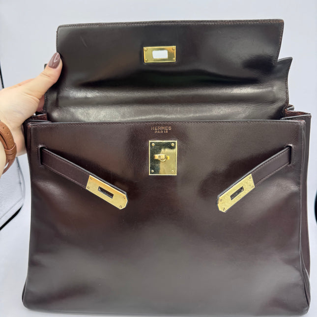 Sac Kelly 32 Hermès Chocolat