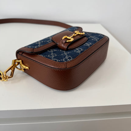 Sac Gucci Horsebit 1955 PM Denim