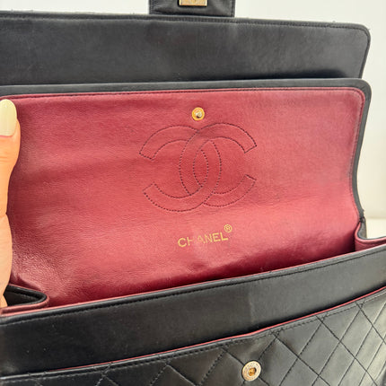 Sac Chanel Vintage Timeless 25cm Noir rabat droit
