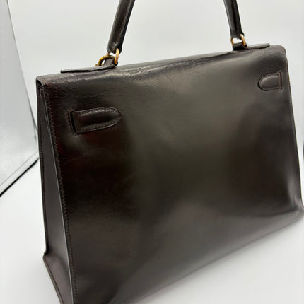 Sac Hermès Kelly 32 vintage marron
