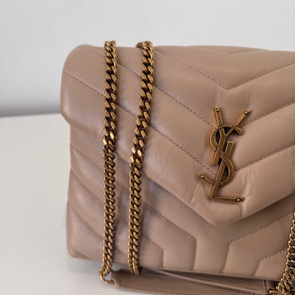 Sac Saint Laurent Loulou Small Beige