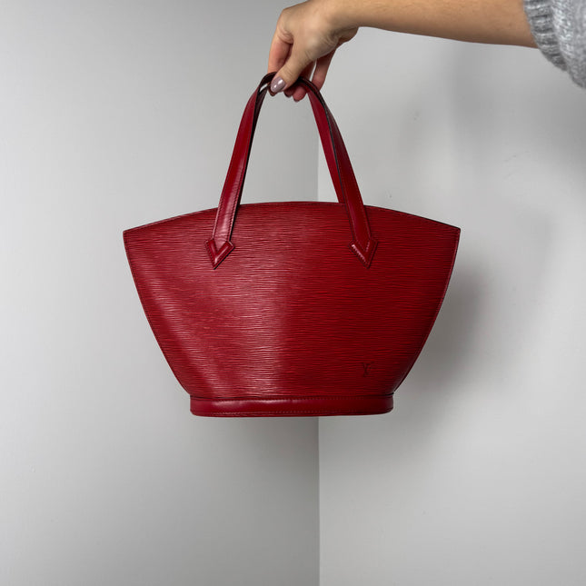 Sac Louis Vuitton Saint Jacques PM Cuir Épi Rouge