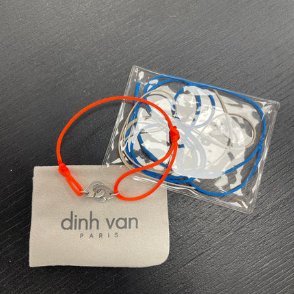 Bracelet Menottes Dinh Van Tissu Orange fluo