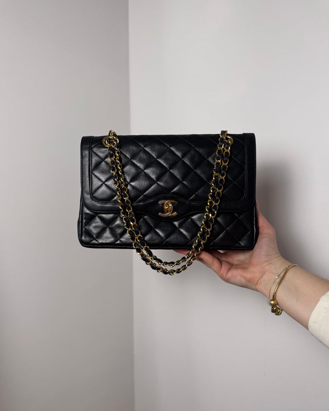 Sac Chanel vintage fermoir bicolore