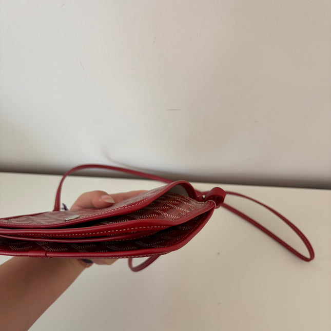 Sac Pochette Goyard Plumet bandoulière rouge