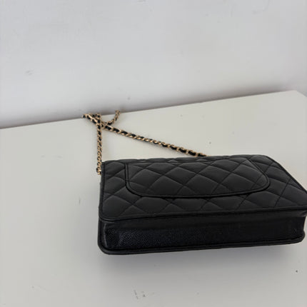 Sac Chanel Wallet on chain cuir caviar Noir