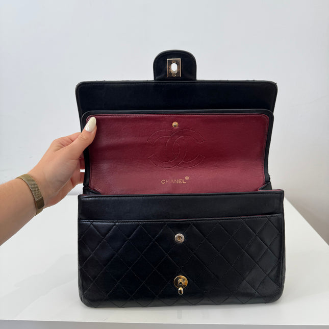 Sac Chanel Vintage Timeless 25cm Noir rabat droit