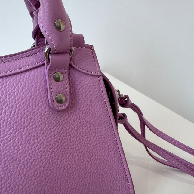 Sac Balenciaga mini neo City lilas