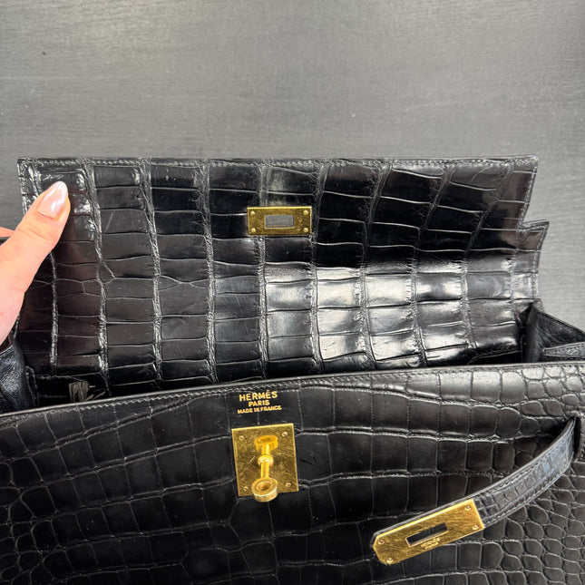 Sac Kelly 35 Hermès Cuir Croco
