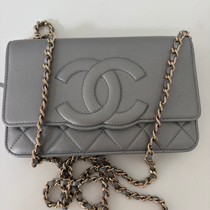 Sac Chanel Wallet on chain Gris argent