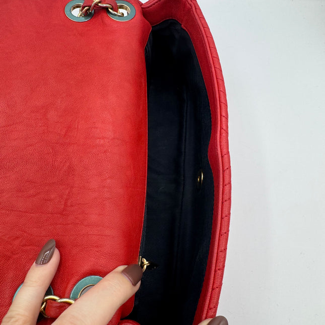 Sac chevrons Chanel Rouge