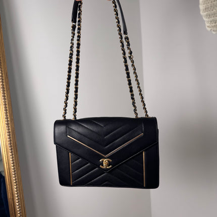 Sac Chanel Chevrons Noir