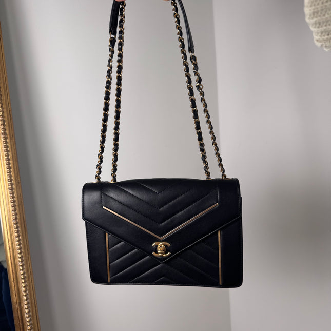 Sac Chanel Chevrons Noir