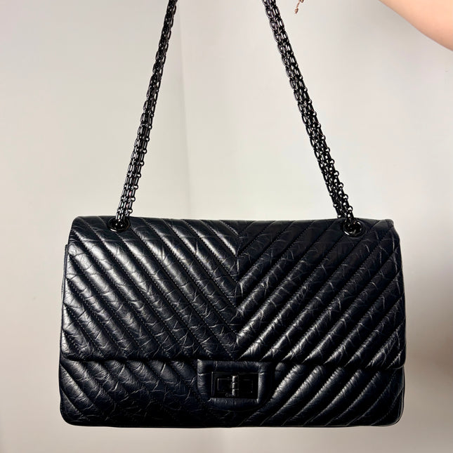 Sac Chanel Grand 2.55 Chevrons Noir