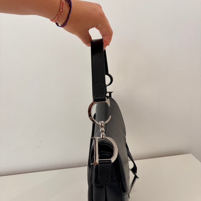Sac Dior Saddle moyen noir