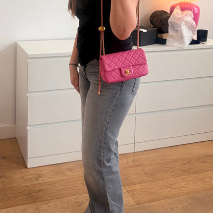 Sac Chanel Timeless Small édition limitée pearl crush rose