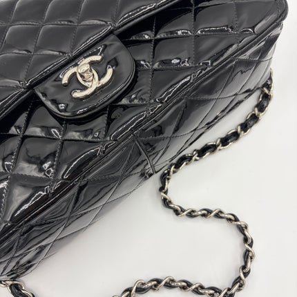 SAC CHANEL GRAND TIMELESS VERNIS NOIR