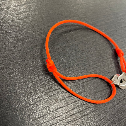 Bracelet Menottes Dinh Van Tissu Orange fluo