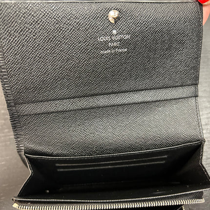 Portefeuille Louis Vuitton cuir épi noir