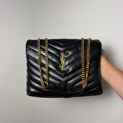 Sac Saint Laurent Loulou médium noir
