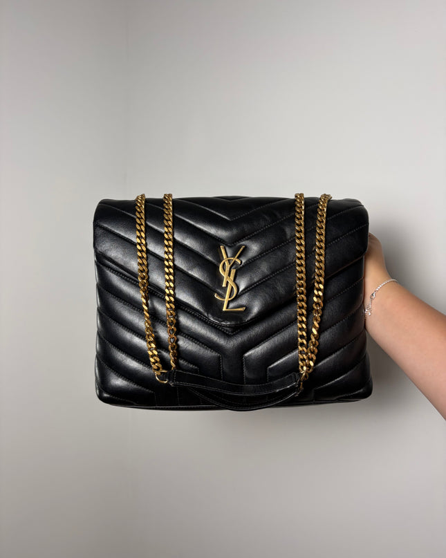 Sac Saint Laurent Loulou médium noir
